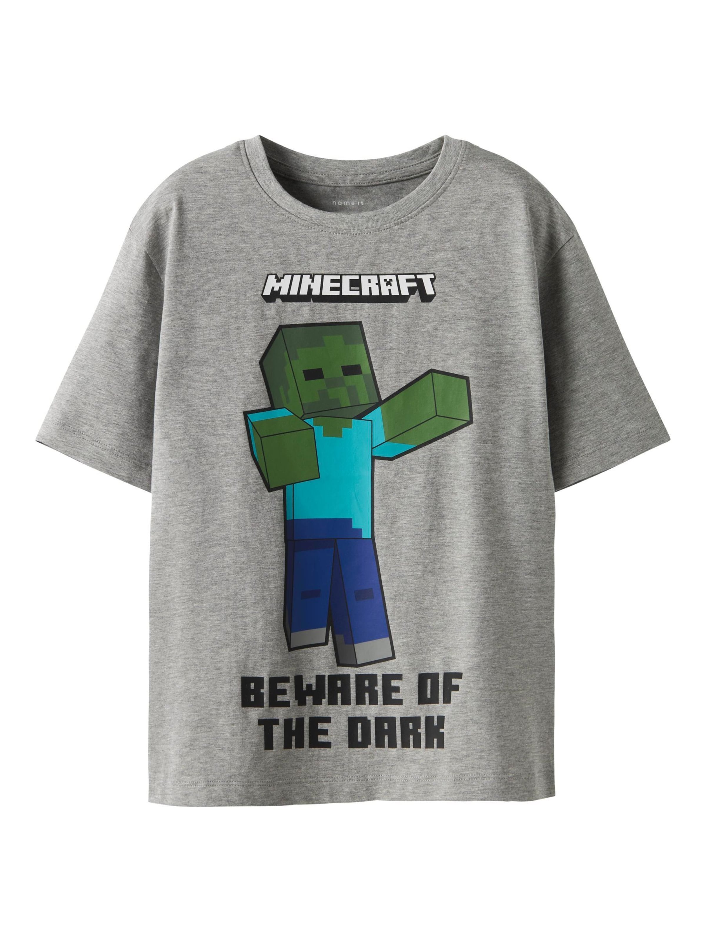 NAME IT Shirts 'Minecraft' i grå: forside