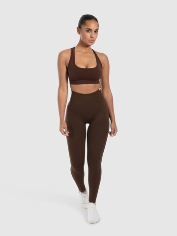 Smilodox Skinny Sporthose 'Elin' in Braun