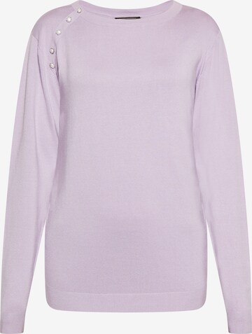 Pull-over faina en violet : devant