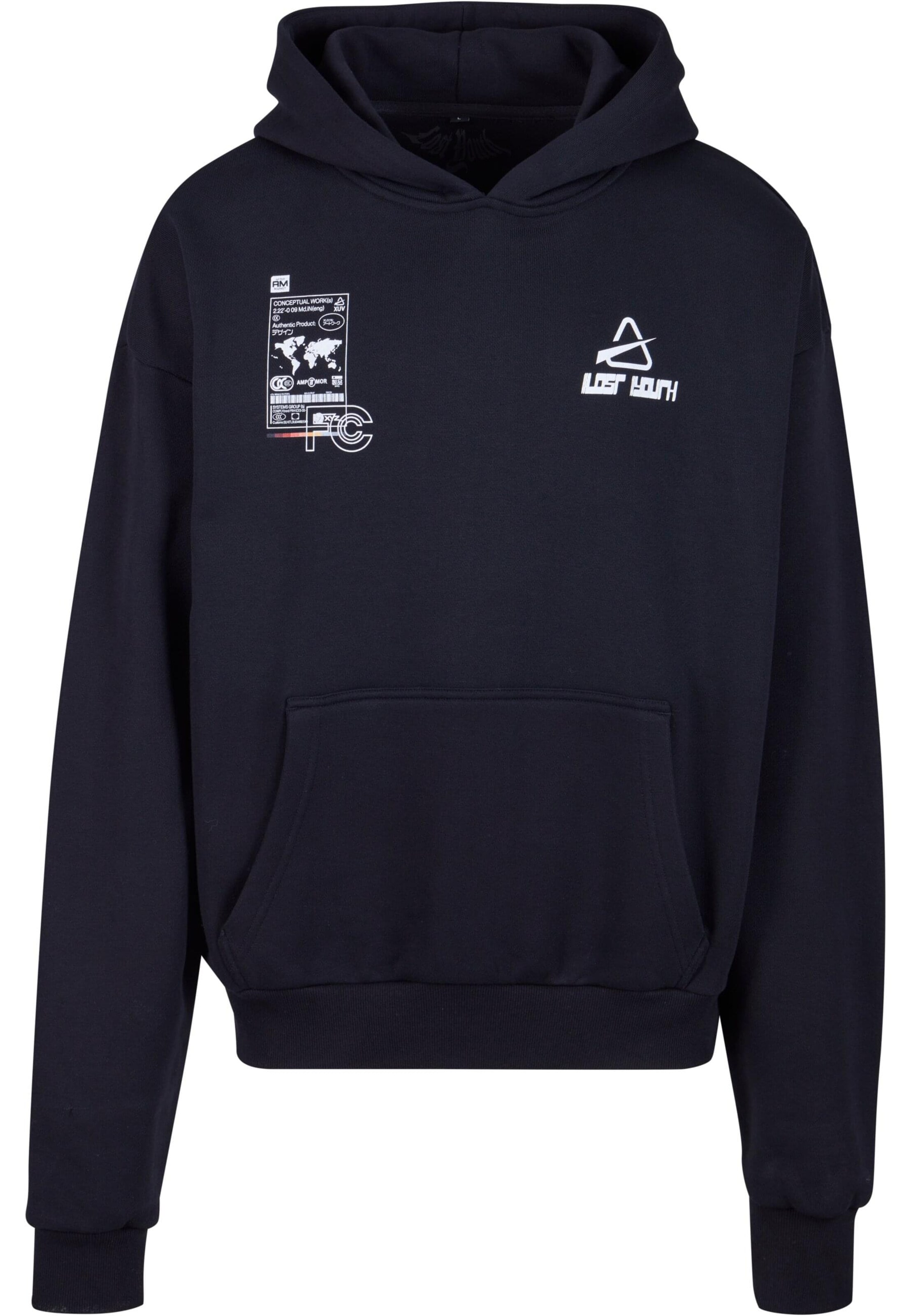 Sweat-shirt 'Conceptual' Lost Youth en noir : devant