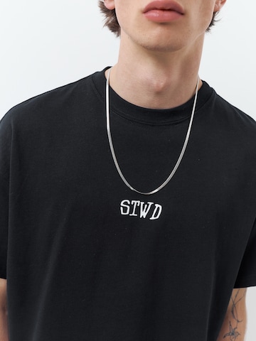 Tricou 'STWD' de la Pull&Bear pe negru