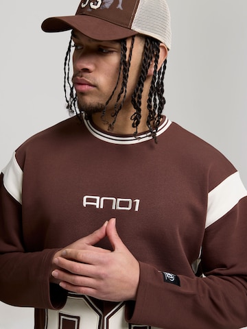 Sweat-shirt '93' AND1 en marron