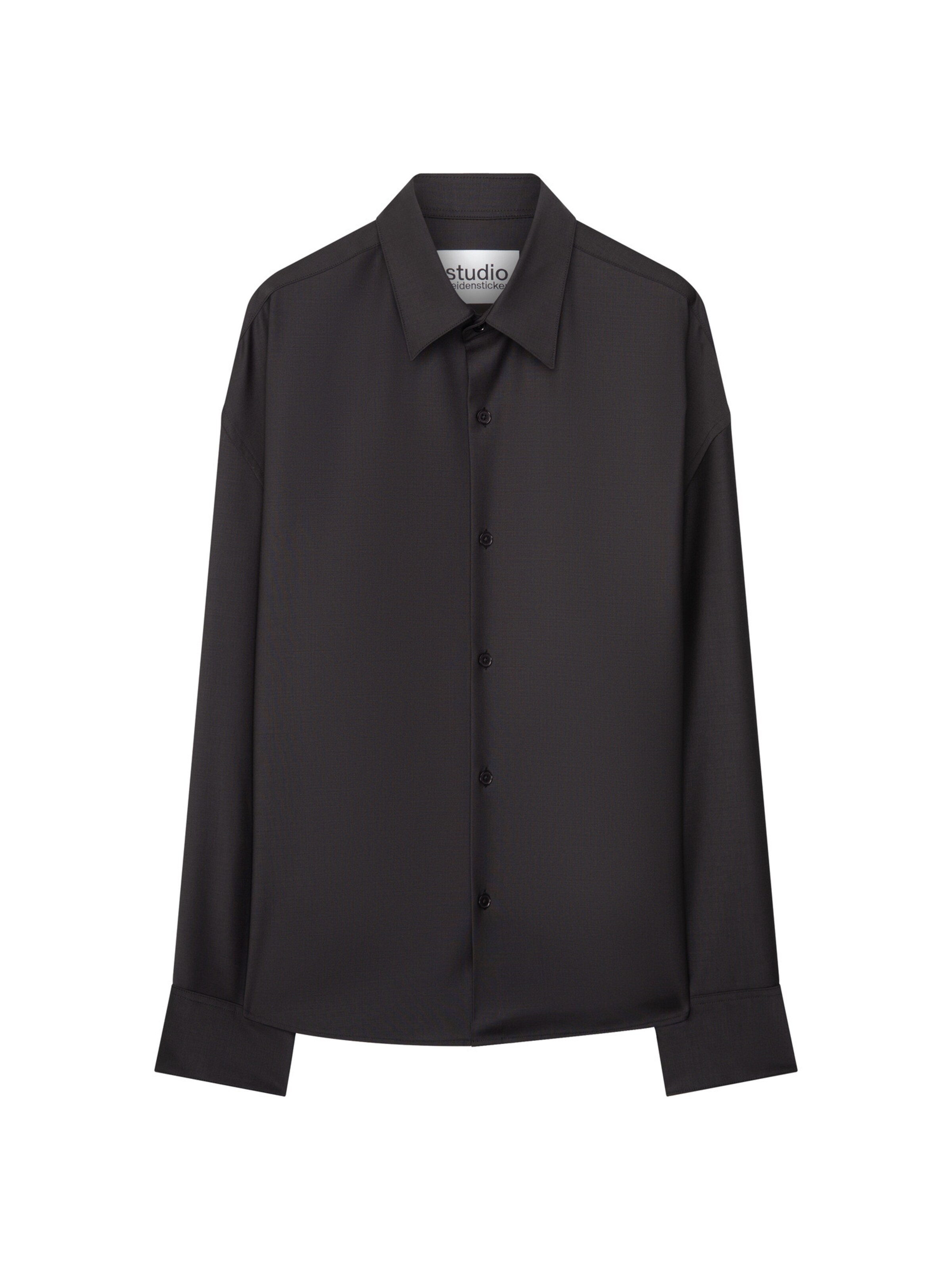 Studio Seidensticker Comfort fit Overhemd in Zwart: voorkant