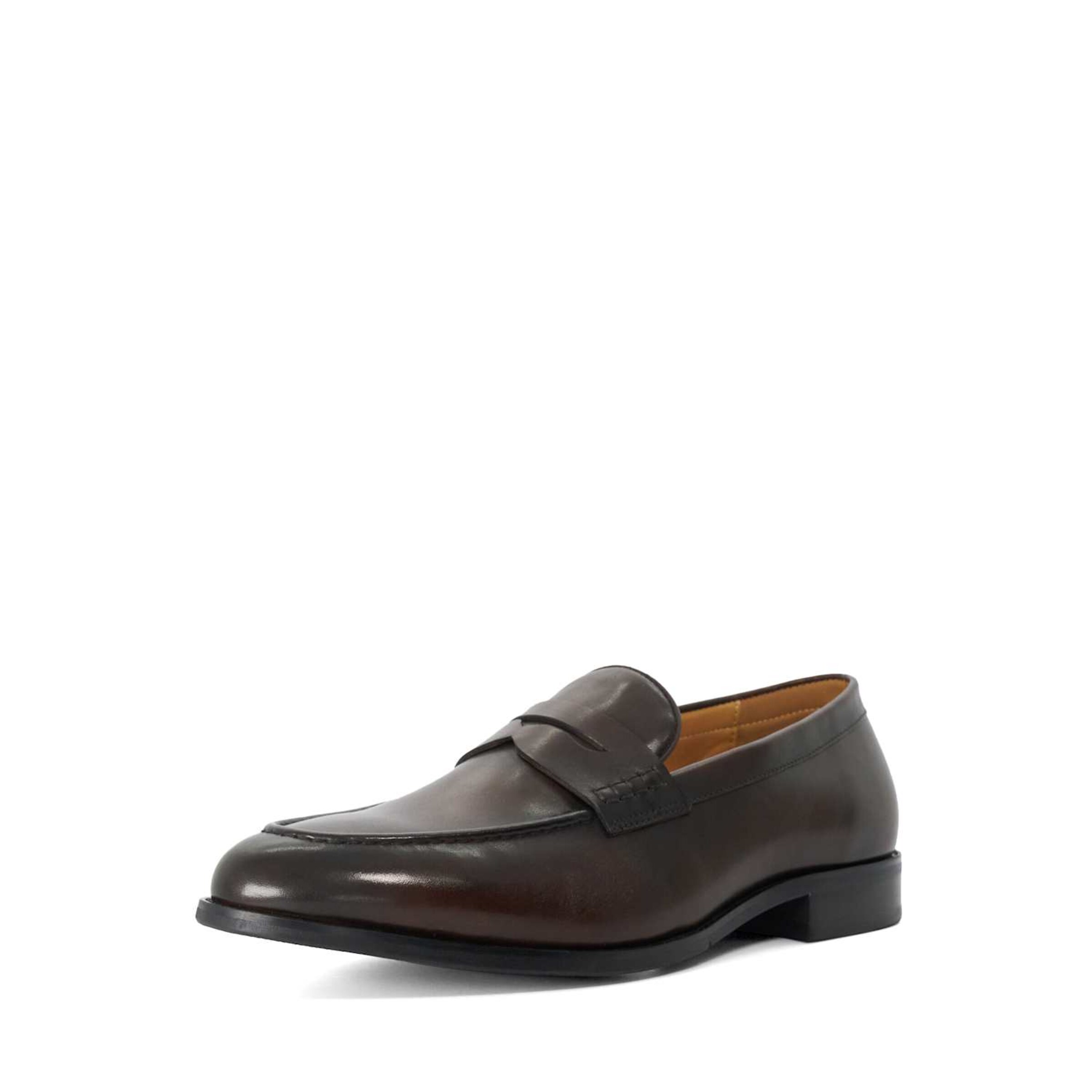 Dune LONDON Instappers 'Skylers' in Bruin: voorkant