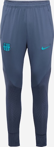 NIKE Slimfit Športne hlače 'FC Barcelona' | modra barva: sprednja stran