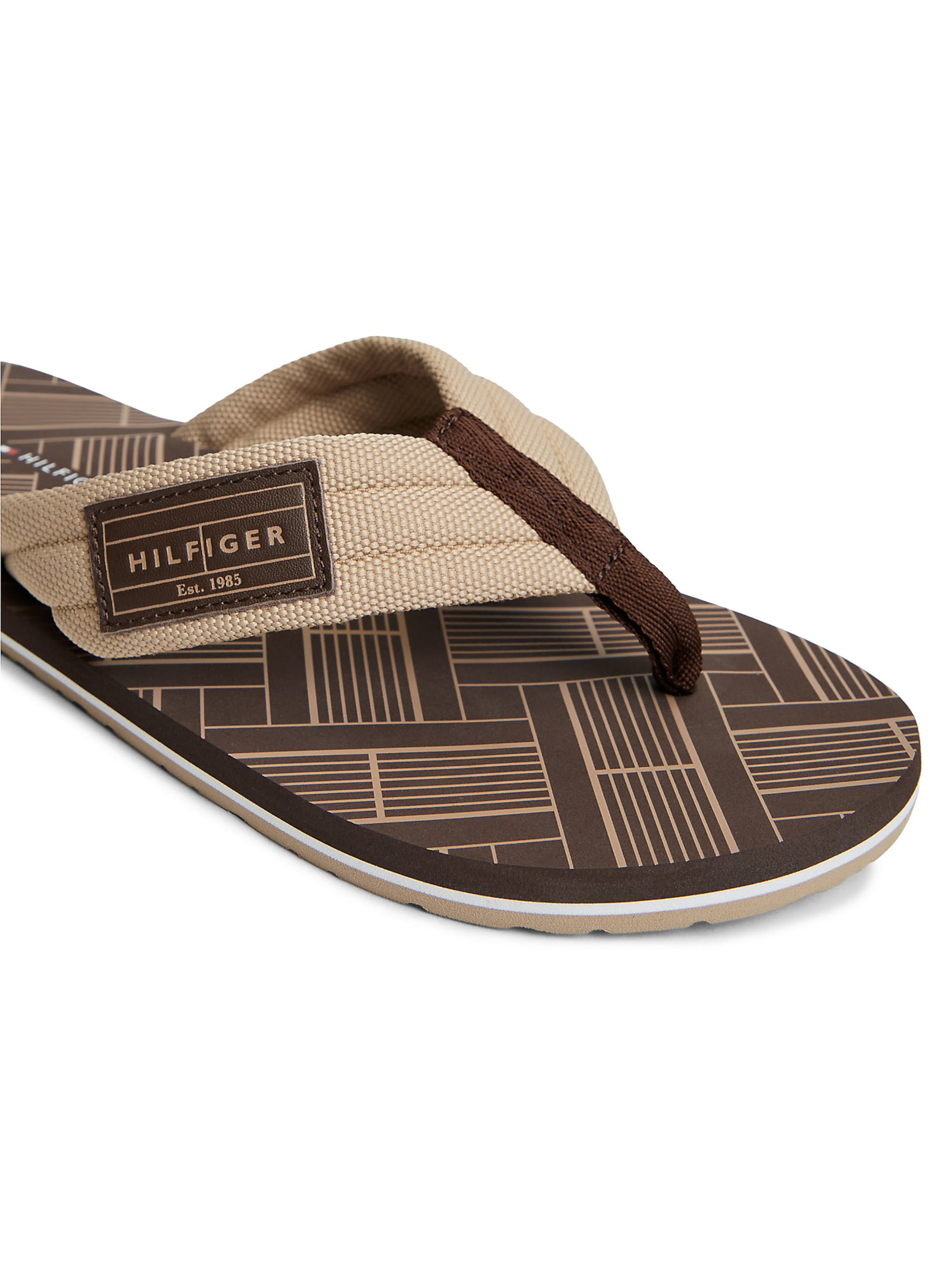 TOMMY HILFIGER T-bar sandals in Brown