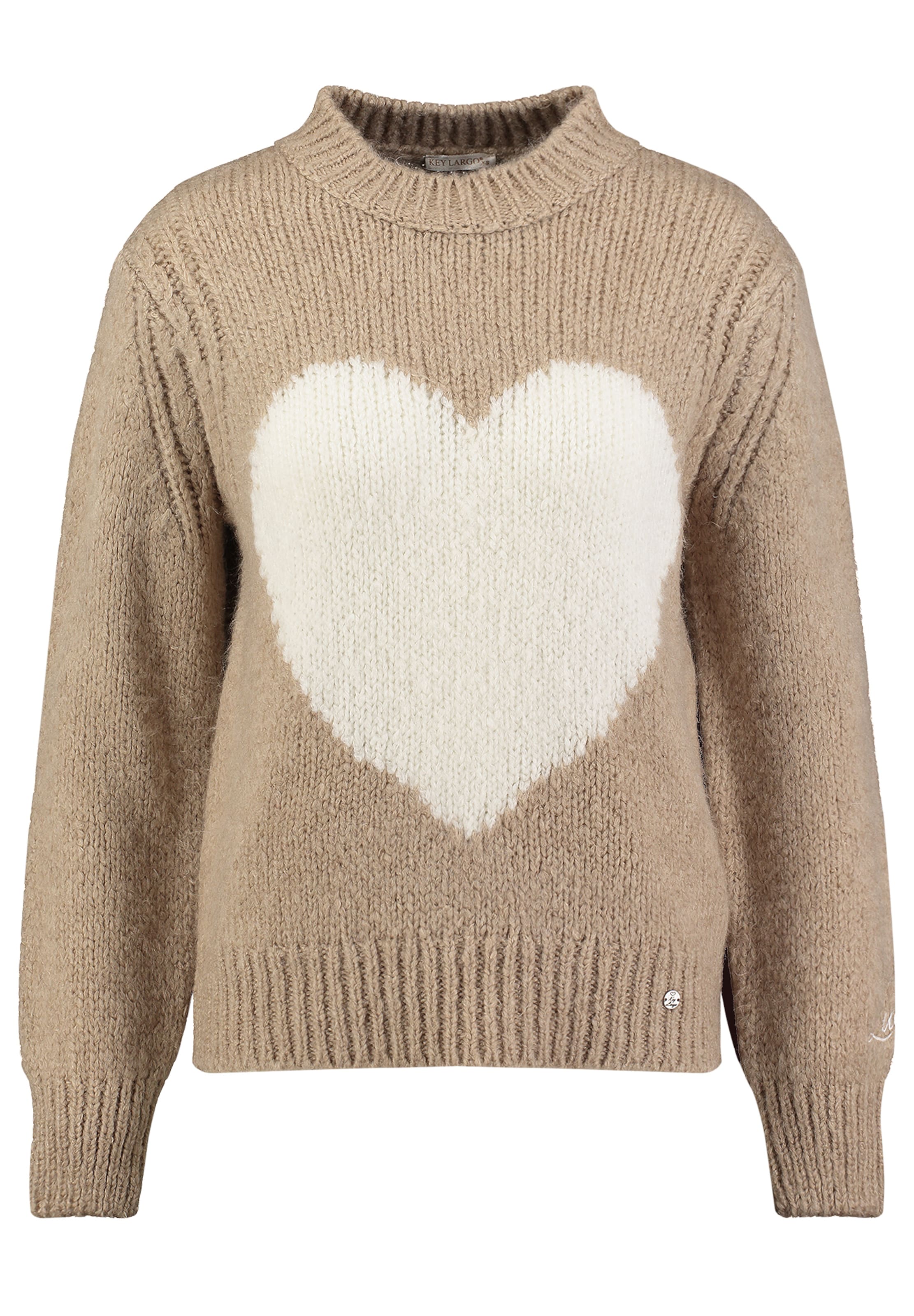 Key Largo Свитер 'Feeling' в Бежевый: спереди