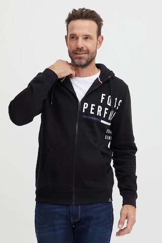 FQ1924 Zip-Up Hoodie in Black: front