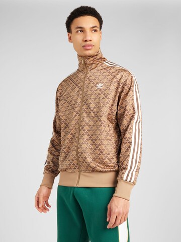 ADIDAS ORIGINALS Sweat jacket 'FireBird Classic' in Brown: front