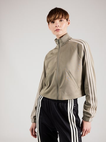 ADIDAS ORIGINALS Ζακέτα φούτερ 'WARM UP' σε μπεζ: μπροστά