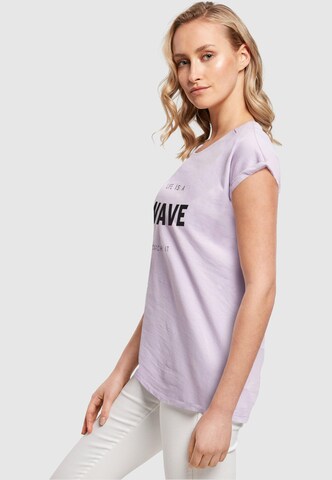 T-shirt 'Summer - Life Is A Wave' Merchcode en violet