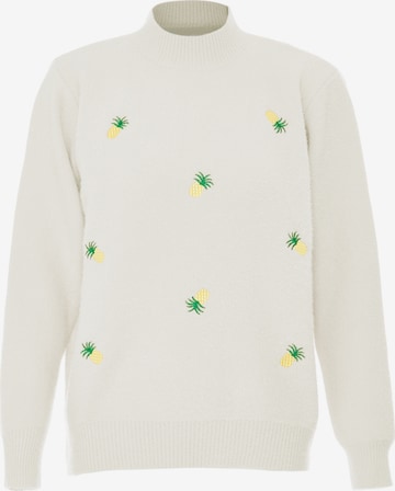 Poomi Sweater in White: front