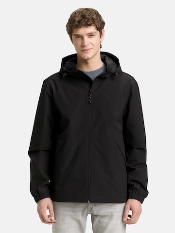 TOM TAILOR DENIM Between-season jacket in Black: front