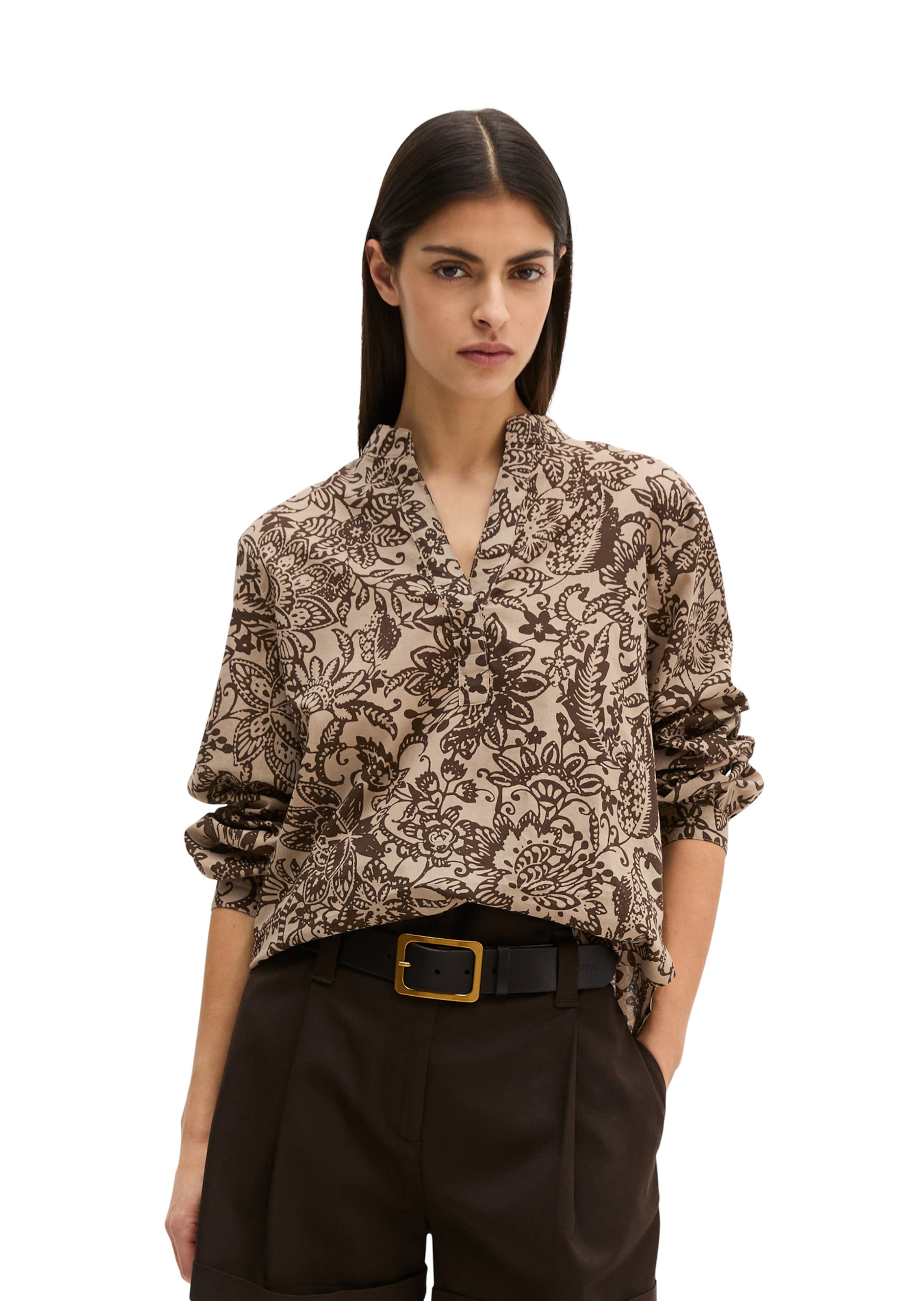 Marc O'Polo Blouse in Brown: front