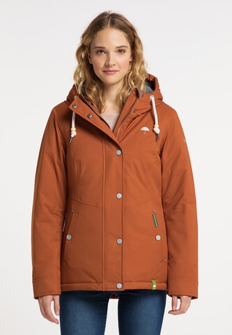 Schmuddelwedda Performance Jacket in Brown: front