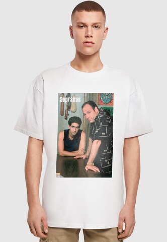 Merchcode Shirt 'The Sopranos - Tony & Christopher' in White: front