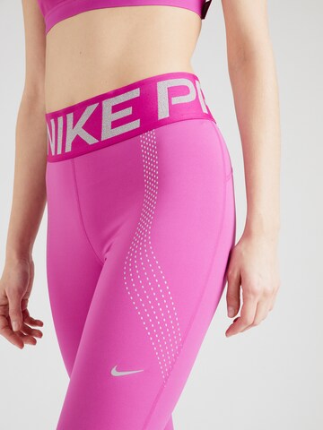 NIKE Скинни Спортивные штаны 'Pro' в Ярко-розовый