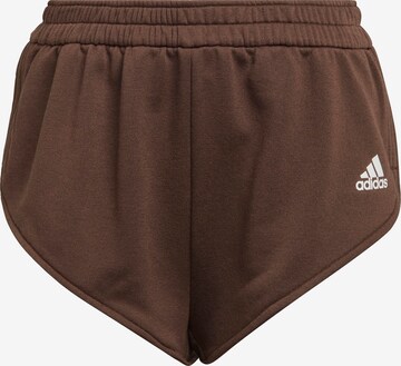ADIDAS SPORTSWEAR Workout Pants in Brown: front