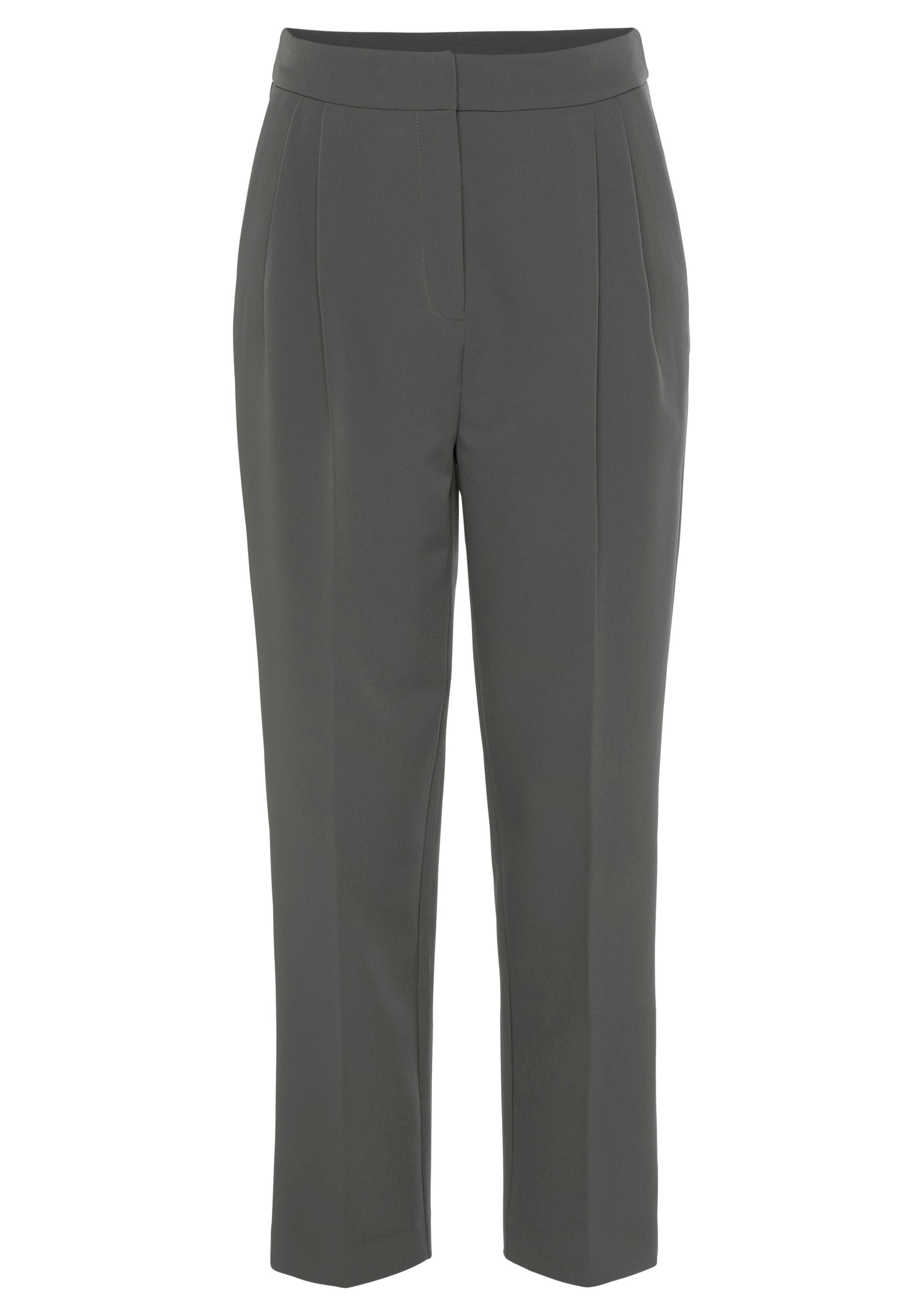 LASCANA regular Bukser med fals i grå: forside