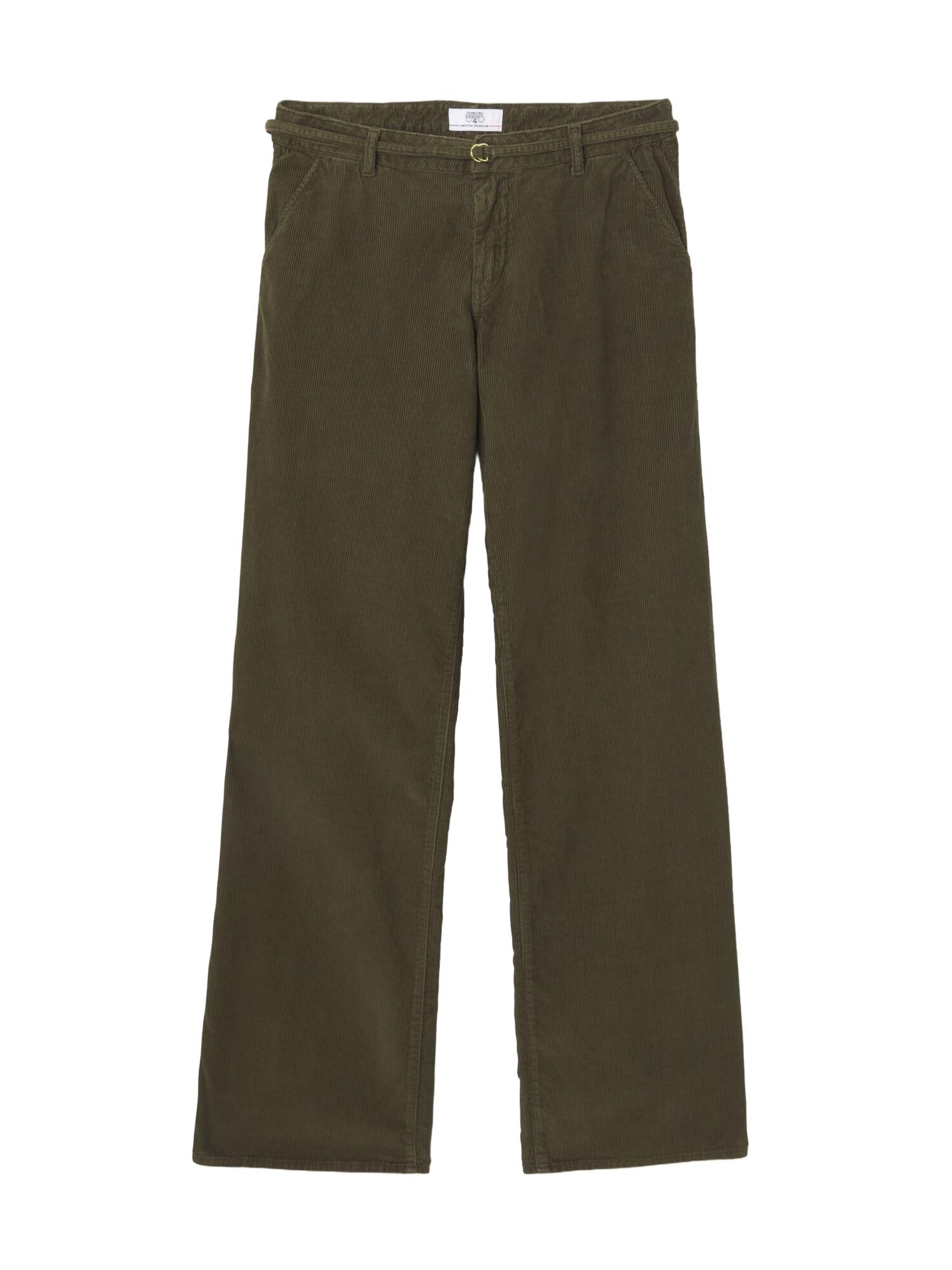Le Temps Des Cerises Regular Broek in Groen: voorkant