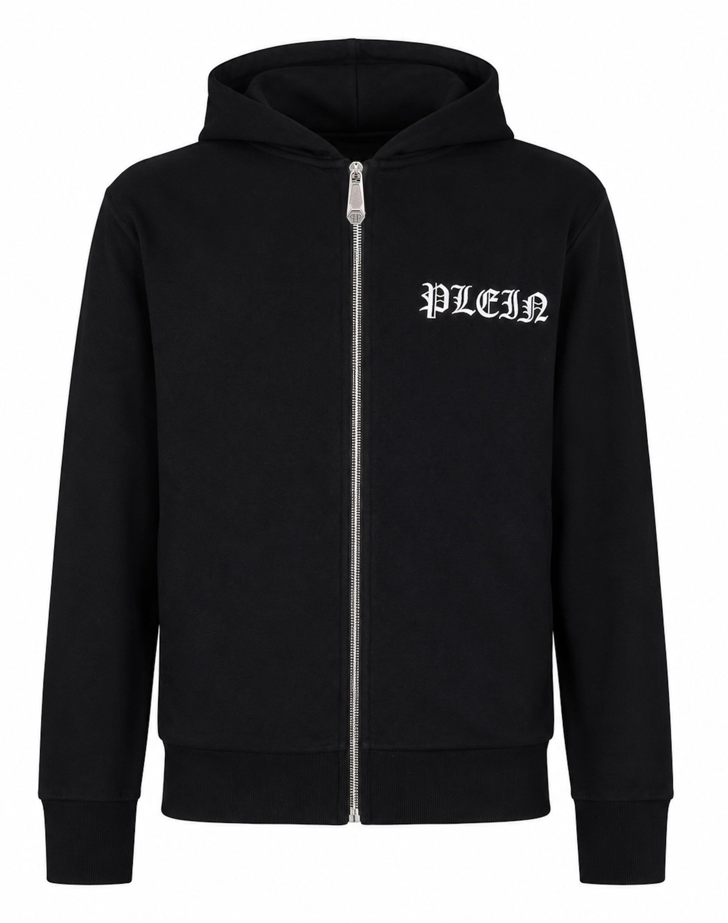 Philipp Plein - Casaco em moletão 'Skull' em preto: frente