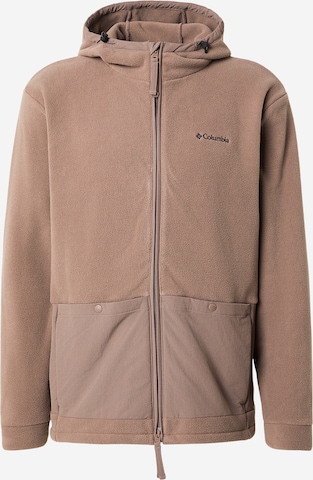 COLUMBIATehnička flis jakna - smeđa boja: prednji dio
