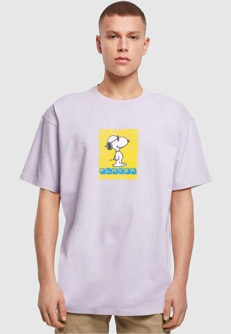 T-Shirt 'Peanuts - Player' Merchcode en violet : devant