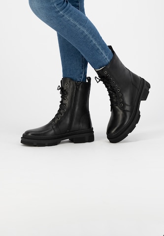 Mysa Lace-up bootie 'Aster' in Black: front