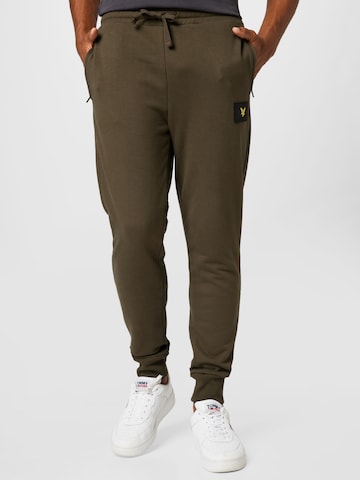 Lyle & Scott Tapered Broek in Groen: voorkant