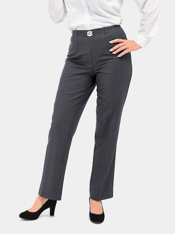 Goldner Regular Pantalon 'Martha' in Grijs: voorkant