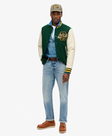 Veste mi-saison Superdry en vert