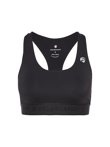 Soutien-gorge de sport 'Dacy' OCEANSAPART en noir : devant