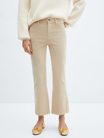 MANGO Bootcut Jeans 'SIENNAP' in Beige: voorkant