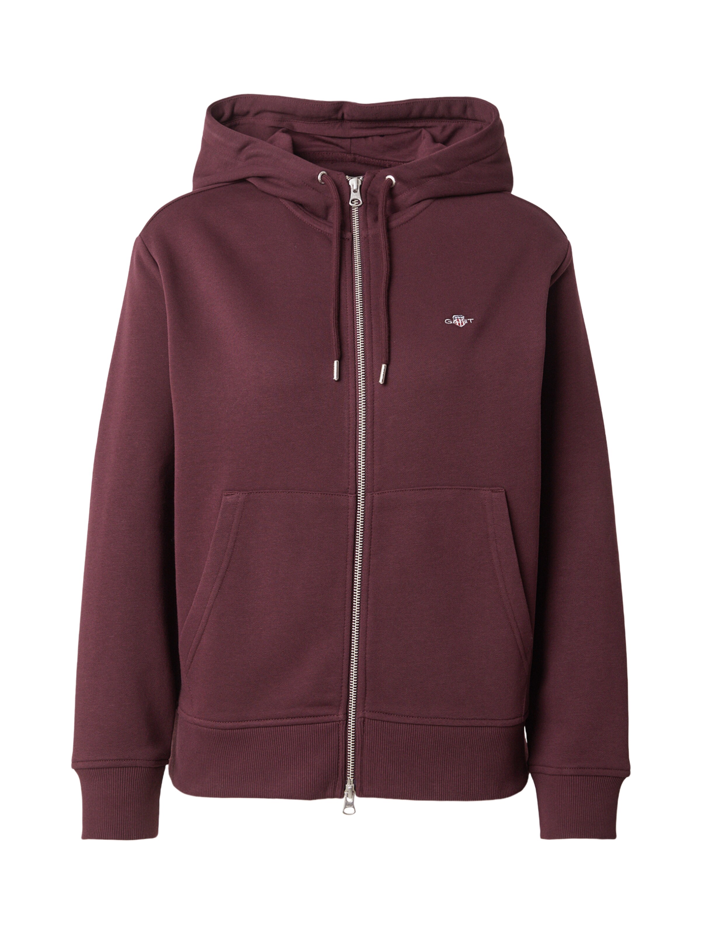 Veste de survêtement GANT en rouge : devant