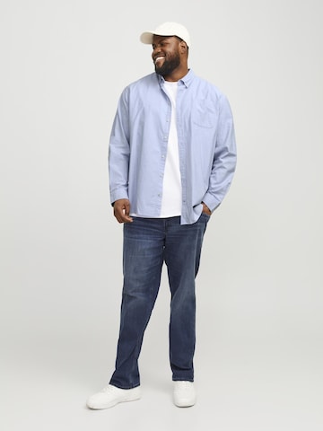 Jack & Jones Plus Slim Fit Hemd 'Oxford' in Blau
