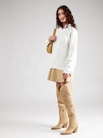 HOLLISTER Sweater 'COZY CABLE CREW' in White
