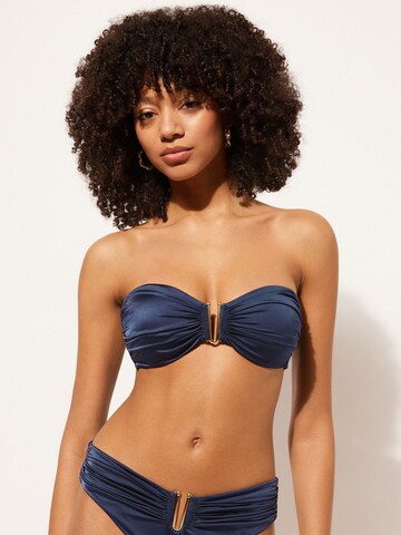 CALZEDONIA Bandeau Bikini Top in Blue: front
