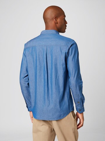 ABOUT YOU x Alvaro Soler Regular fit Button Up Shirt 'Baran' in Blue