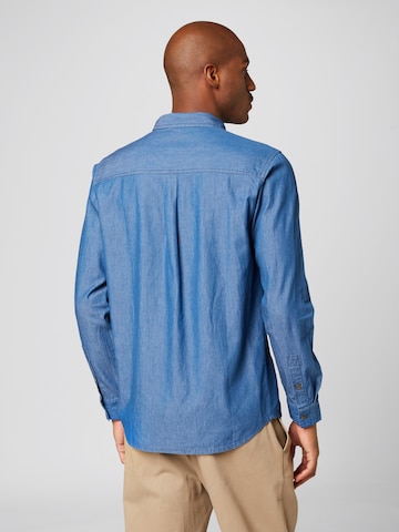 ABOUT YOU x Alvaro Soler Regular fit Button Up Shirt 'Baran' in Blue