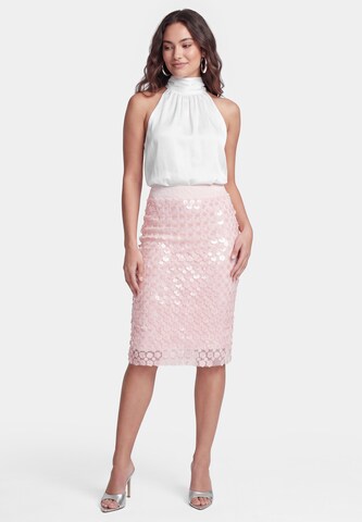 Jupe faina en rose