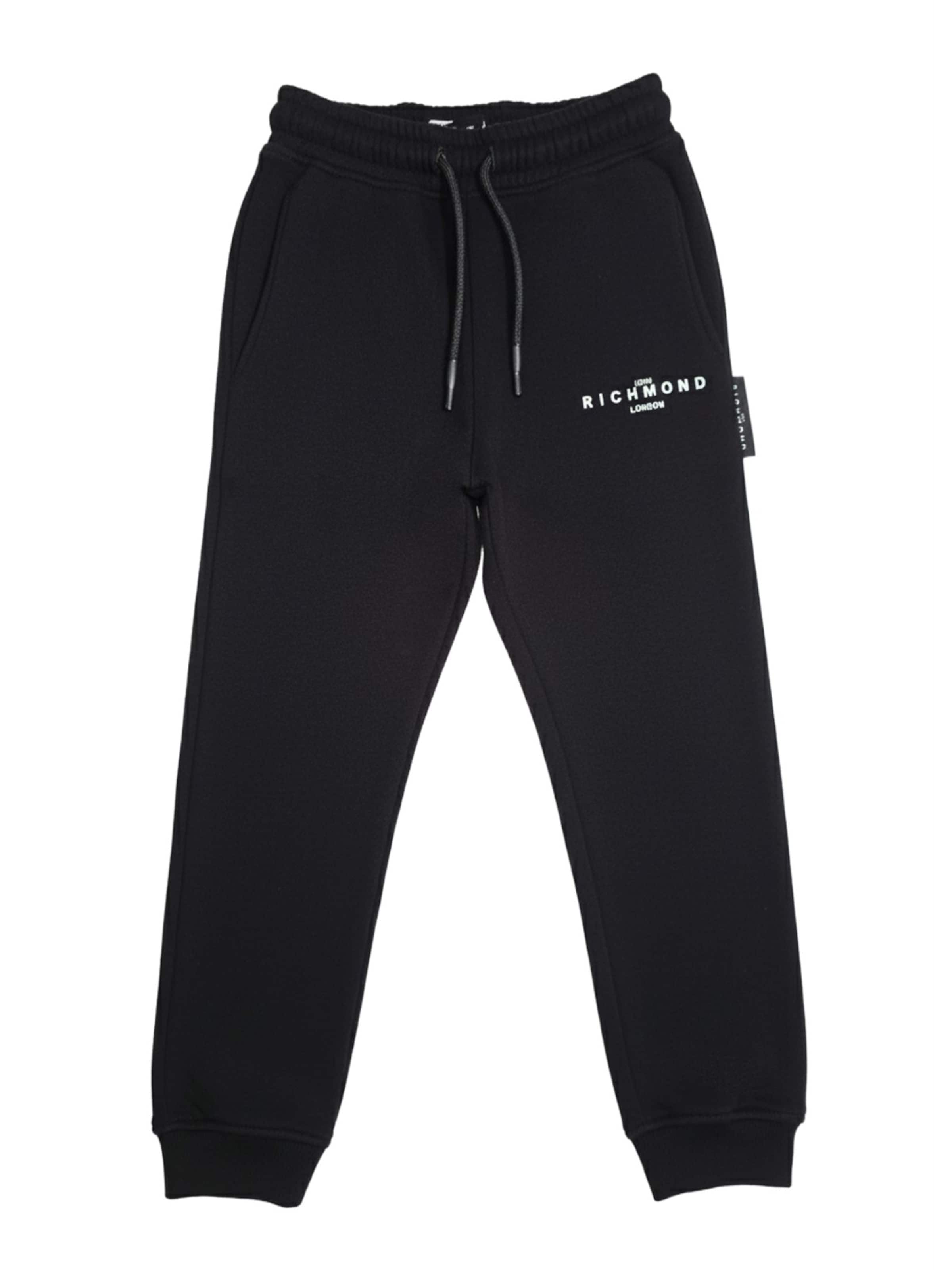 John Richmond Regular Trousers 'Pantalone felpa nero per bambino' in Black: front