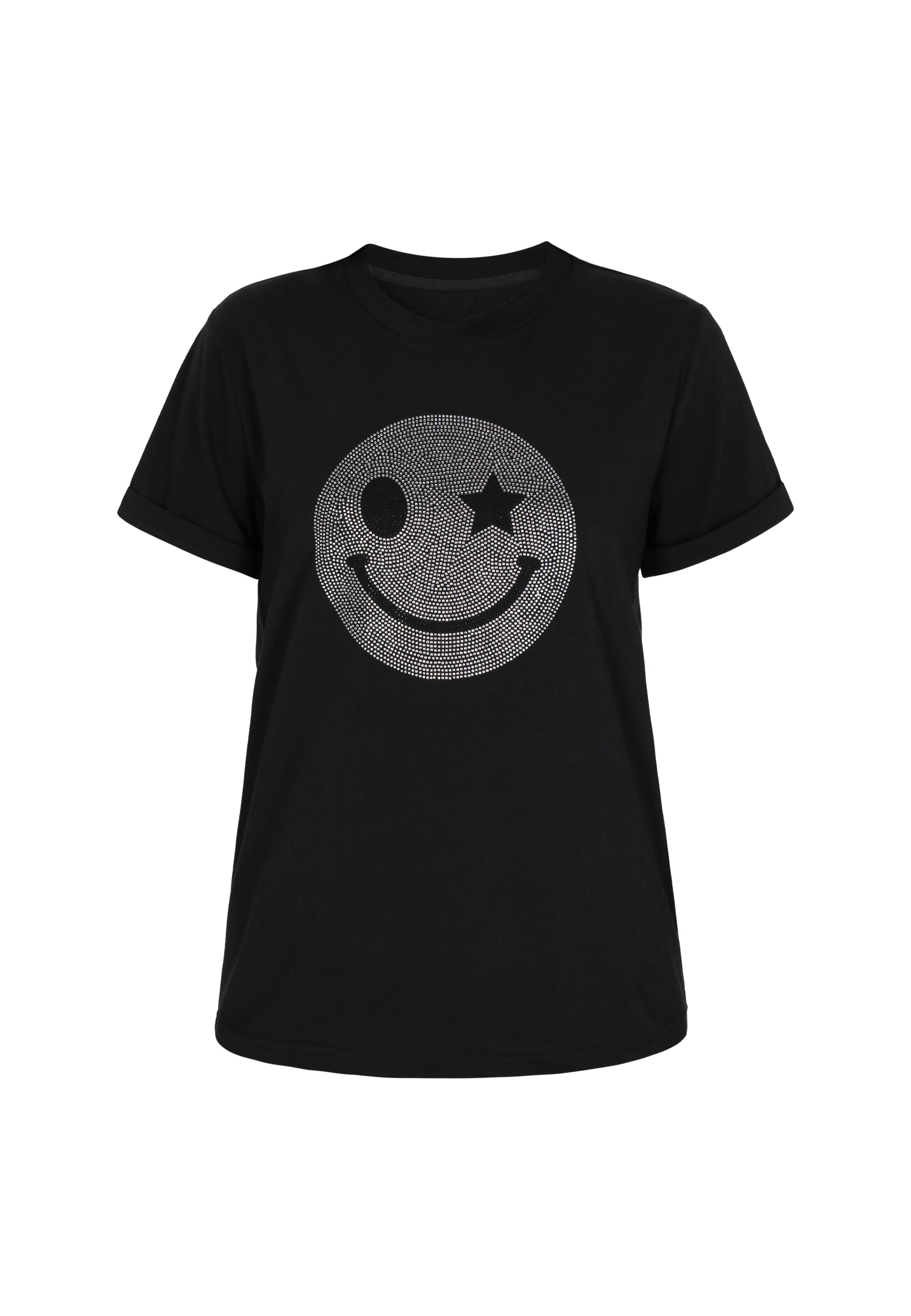 nascita T-Shirt in schwarz / silber, Produktansicht