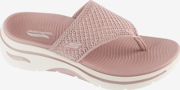 SKECHERS T-bar sandals 'Skechers Go Walk Arch Fit 2.0 Sandal - Carrie' in Pink: front