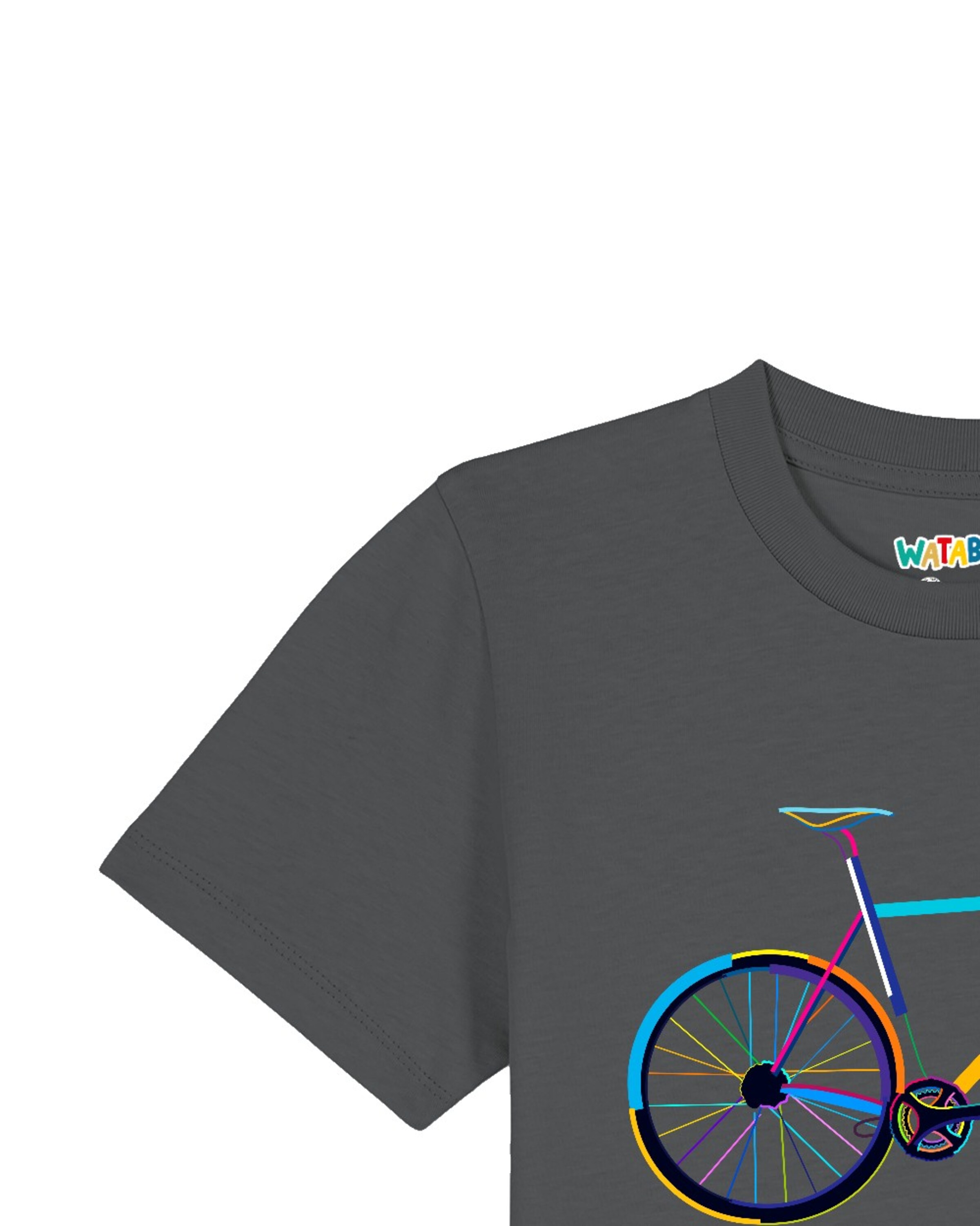 T-Shirt 'Fahrrad by night' watabout.kids en gris