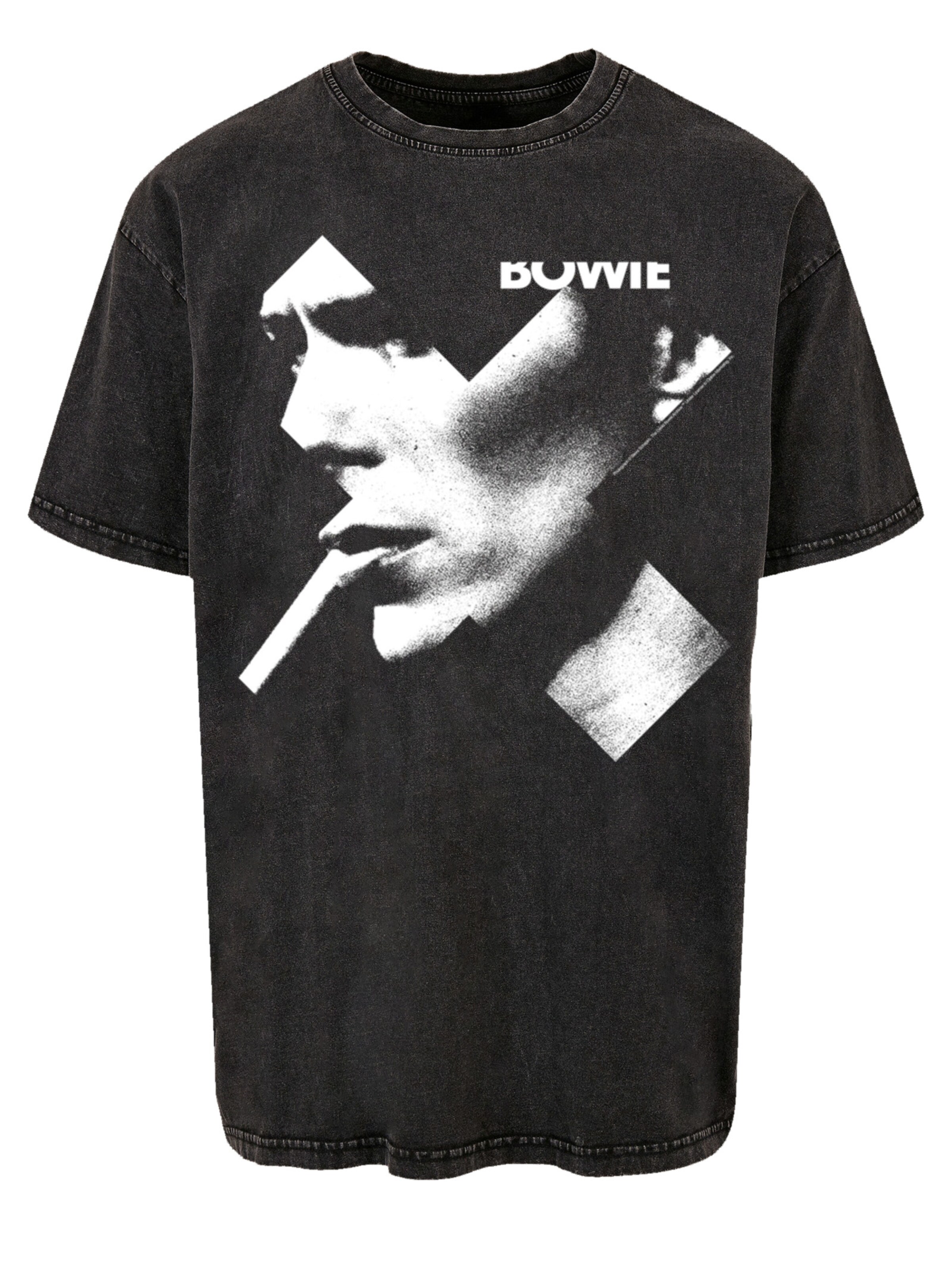 T-Shirt 'David Bowie Smoke' F4NT4STIC en noir : devant