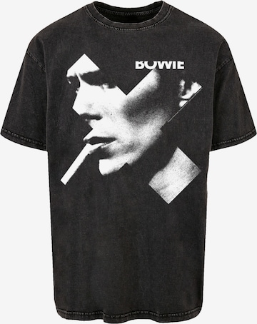 F4NT4STIC Shirt 'David Bowie Smoke' in Schwarz: predná strana