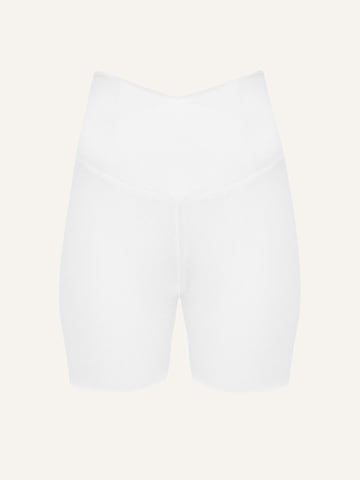ZUBEK Slim fit Leggings 'Bike' in White: front