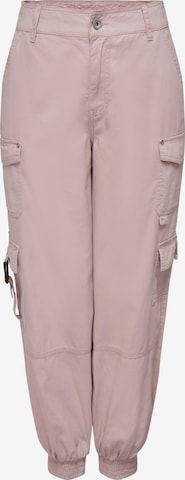 ONLY Tapered Cargobroek 'STINE' in Roze: voorkant