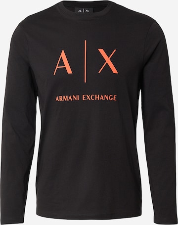 ARMANI EXCHANGE Tričko - Čierna: predná strana