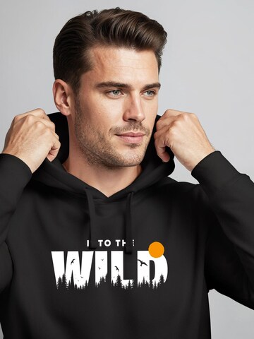 Neverless Sweatshirt 'Into the Wild'‌ in Schwarz